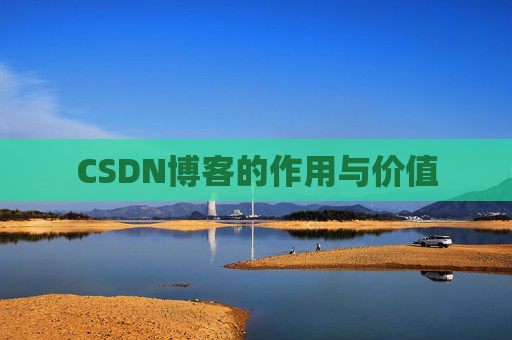 CSDN博客的作用与价值